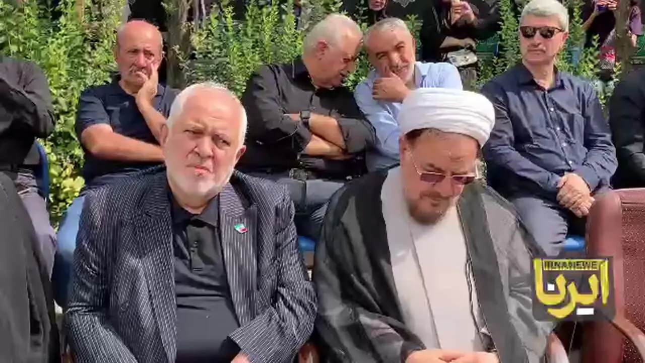 محمدجواد ظریف در مراسم تشییع ابولقاسم قاسم زاده + ویدئو